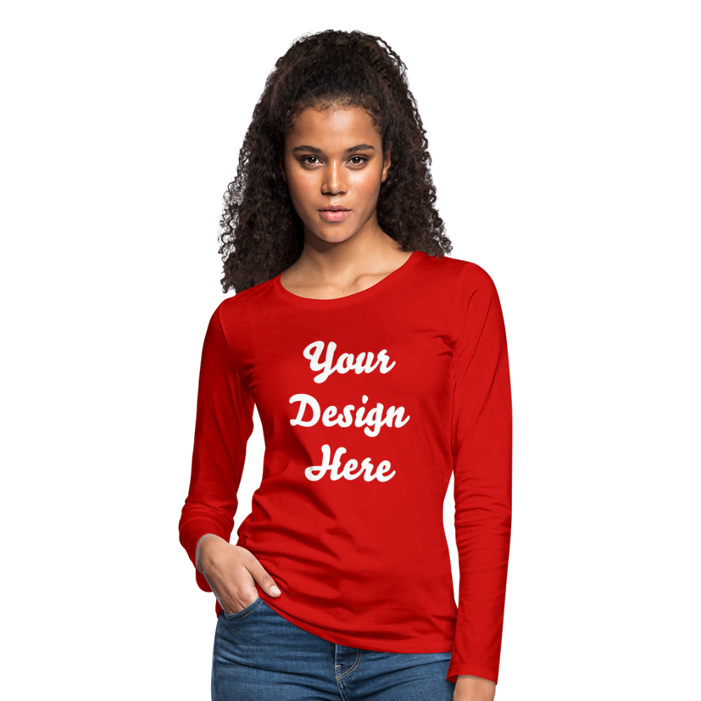 Women's Premium Long Sleeve T-Shirt - red