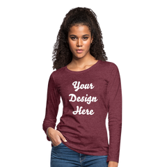 Women's Premium Long Sleeve T-Shirt - heather burgundy