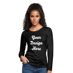 Women's Premium Long Sleeve T-Shirt - charcoal grey
