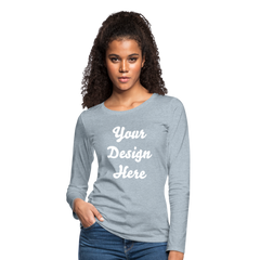 Women's Premium Long Sleeve T-Shirt - heather ice blue