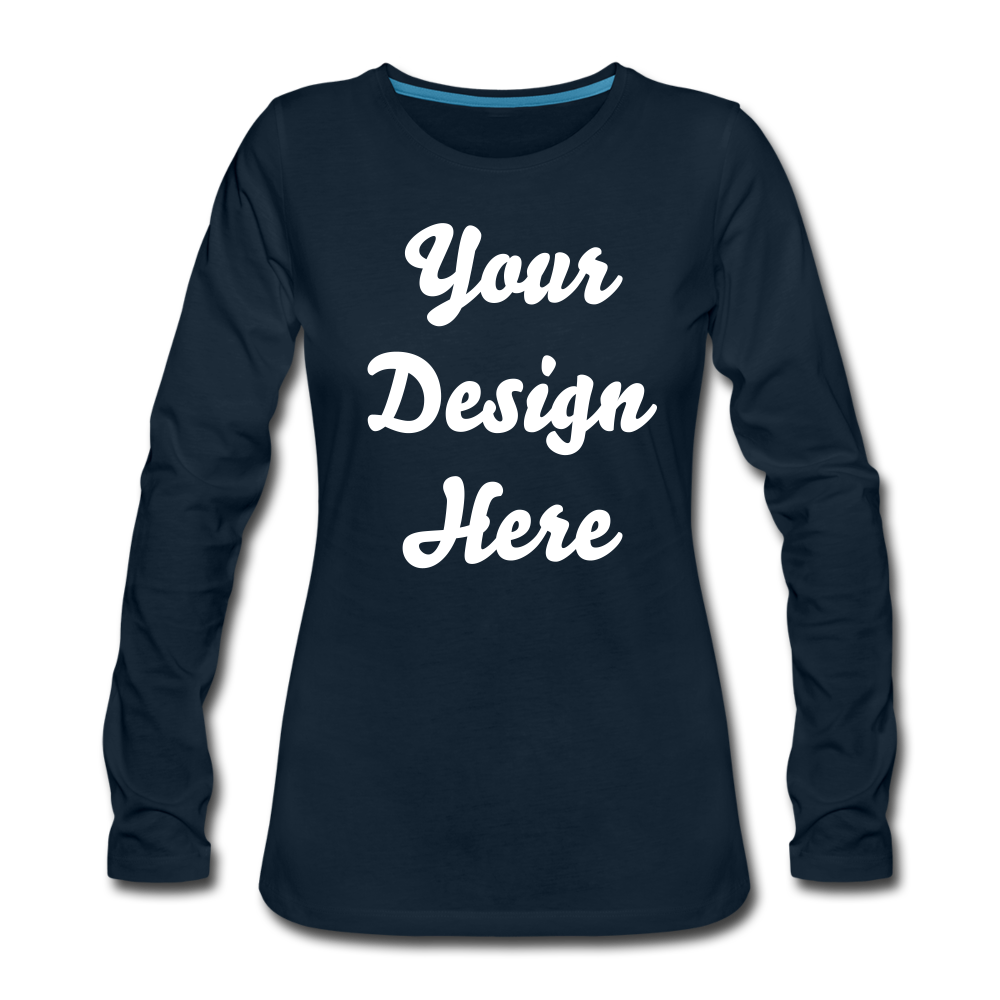 Women's Premium Long Sleeve T-Shirt - deep navy
