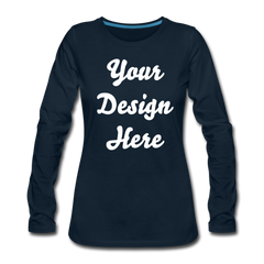 Women's Premium Long Sleeve T-Shirt - deep navy