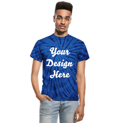 Unisex Tie Dye T-Shirt - spider blue